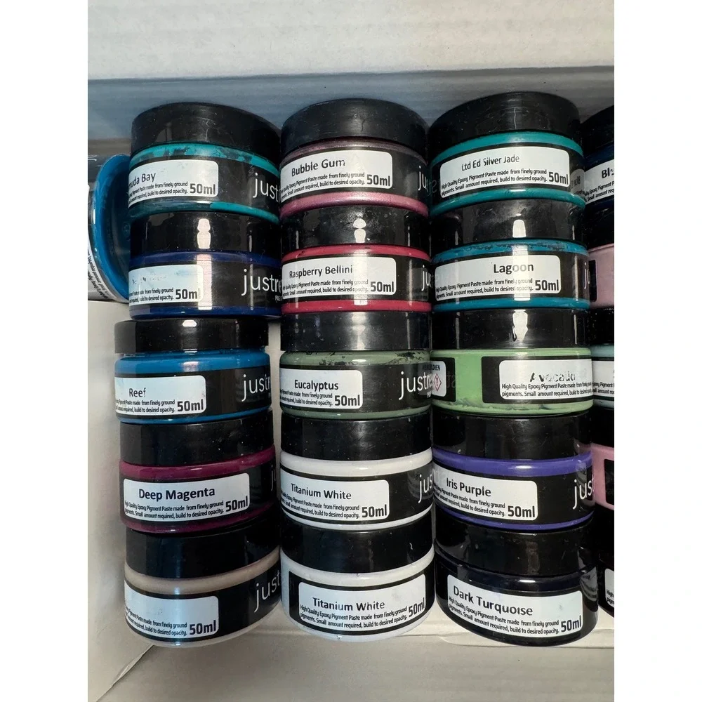 Just Resin Pigment Paste 50ml Epoxy Colorant Lot 36 Colors 6 Sealed